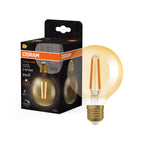 Osram / Ledvance LED Filament Vintage 1906 Globe G80 klar 300° 7,2-60W/824 extra warmweiß 806lm E27 220-240V dimmbar – Produkt mit Verpackung
