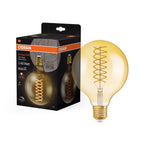 Osram / Ledvance LED Filament Vintage 1906 Globe G125 klar 300° 8,4-60W/824 extra warmweiß 806lm E27 220-240V dimmbar – Produkt mit Verpackung