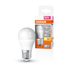 Osram / Ledvance LED Star Tropfen P matt 150° 6,5-60W/827 warmweiß 806lm E27 220-240V – Produkt mit Verpackung