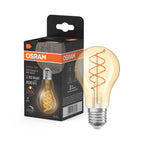 Osram / Ledvance LED Filament Vintage 1906 Classic A klar 300° Spiral 8-60W/922 extra warmweiß 806lm E27 220-240V dimmbar – Produkt mit Verpackung