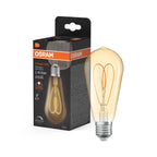 Osram / Ledvance LED Filament Vintage 1906 Edison ST klar 300° Heart 4,9-40W/922 extra warmweiß 470lm E27 220-240V dimmbar – Produkt mit Verpackung