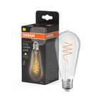 Osram / Ledvance LED Filament Vintage 1906 Edison ST klar 300° Spiral 3,4-40W/827 warmweiß 470lm E27 220-240V – Produkt mit Verpackung