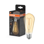 Osram / Ledvance LED Filament Vintage 1906 Edison ST klar 300° Heart 8-60W/922 extra warmweiß 806lm E27 220-240V dimmbar – Produkt mit Verpackung
