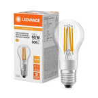 Osram / Ledvance LED Classic A klar 320° Superior MotionSensor 7,3-60W/827 warmweiß 806lm E27 220-240V – Produkt mit Verpackung