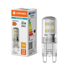 Osram / Ledvance LED Pin klar 300° Performance 1,9-20W/827 warmweiß 200lm G9 220-240V – Produkt mit Verpackung