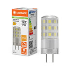 Osram / Ledvance LED Pin klar 320° Performance 3,8-40W/827 warmweiß 470lm GY6.35 AC/DC 12V dimmbar – Produkt mit Verpackung