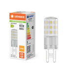 Osram / Ledvance LED Pin klar 320° Performance 4,9-60W/827 warmweiß 806lm G9 220-240V – Produkt mit Verpackung