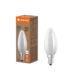 Osram / Ledvance LED Filament Kerze B matt 330° Superior UltraEfficient 1,2-25W/840 kaltweiß 255lm E14 220-240V – Produkt mit Verpackung