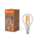 Osram / Ledvance LED Filament Superior Tropfen P klar 320° UltraEfficient 3,8-60W/827 warmweiß 806lm E14 220-240V – Produkt mit Verpackung