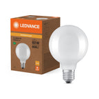 Osram / Ledvance LED Filament Globe G95 matt 300° Superior UltraEfficient 3,8-60W/827 warmweiß 806lm E27 220-240V – Produkt mit Verpackung