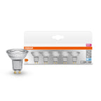 Osram / Ledvance LED Star Spot PAR16 36° 4,3-50W/840 kaltweiß 350lm GU10 220-240V 5er Pack – Produkt mit Verpackung