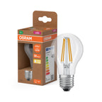 Osram / Ledvance LED Filament Classic A klar 300° UltraEfficient 2,2-40W/827 warmweiß 470lm E27 220-240V – Produkt mit Verpackung