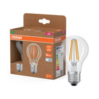 Osram / Ledvance LED Filament Classic A klar 320° UltraEfficient 2,2-40W/840 kaltweiß 470lm E27 220-240V 2er Pack – Produkt mit Verpackung