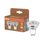 Osram / Ledvance LED Spot PAR16 36° UltraEfficient 2-50W/827 warmweiß 360lm GU10 220-240V 2er Pack – Produkt mit Verpackung