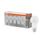 Osram / Ledvance LED Base Classic A matt 150° 13-100W/827 warmweiß 1521lm E27 220-240V 5er Pack – Produkt mit Verpackung