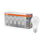 Osram / Ledvance LED Base Classic A matt 150° 13-100W/840 kaltweiß 1521lm E27 220-240V 5er Pack – Produkt mit Verpackung