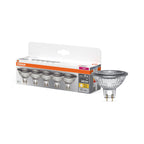 Osram / Ledvance LED Base Spot MR16 36° 3,8-35W/827 warmweiß 345lm GU5.3 12V 5er Pack – Produkt mit Verpackung