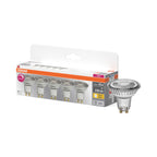 Osram / Ledvance LED Base Spot PAR16 36° 3,4-35W/927 warmweiß 230lm GU10 220-240V dimmbar 5er Pack – Produkt mit Verpackung