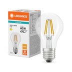 Osram / Ledvance LED Filament Classic A klar 300° Performance 3,4-40W/827 warmweiß 470lm E27 220-240V – Produkt mit Verpackung