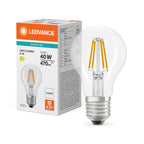Osram / Ledvance LED Filament Classic A klar 300° Performance 3,4-40W/840 kaltweiß 470lm E27 220-240V – Produkt mit Verpackung
