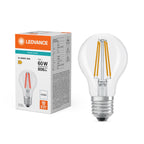 Osram / Ledvance LED Filament Classic A klar 300° Value 7-60W/840 kaltweiß 806lm E27 220-240V – Produkt mit Verpackung