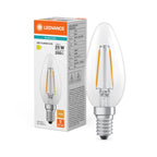 Osram / Ledvance LED Filament Kerze B klar 300° Performance 1,8-25W/827 warmweiß 250lm E14 220-240V – Produkt mit Verpackung