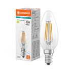 Osram / Ledvance LED Filament Kerze B klar 300° Performance 3,4-40W/840 kaltweiß 470lm E14 220-240V – Produkt mit Verpackung
