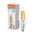Osram / Ledvance LED Filament Kerze B klar 300° Performance 5,9-60W/827 warmweiß 806lm E14 220-240V – Produkt mit Verpackung