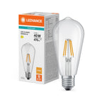 Osram / Ledvance LED Filament Edison ST klar 300° Performance 3,4-40W/827 warmweiß 470lm E27 220-240V – Produkt mit Verpackung