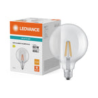 Osram / Ledvance LED Filament Globe G125 klar 300° Performance 5,9-60W/827 warmweiß 806lm E27 220-240V – Produkt mit Verpackung