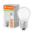 Osram / Ledvance LED Filament Tropfen P matt 320° Performance 1,8-25W/827 warmweiß 250lm E27 220-240V dimmbar – Produkt mit Verpackung