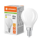 Osram / Ledvance LED Filament Tropfen P matt 300° Performance 5,9-60W/827 warmweiß 806lm E14 220-240V dimmbar – Produkt mit Verpackung