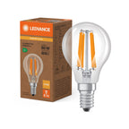 Osram / Ledvance LED Filament Tropfen P klar 330° Superior 3,8-60W/827 warmweiß 806lm E14 220-240V – Produkt mit Verpackung