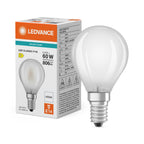 Osram / Ledvance LED Filament Tropfen P matt 300° Performance 5,9-60W/827 warmweiß 806lm E14 220-240V – Produkt mit Verpackung