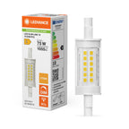 Osram / Ledvance LED Slim Line klar 300° Performance 9,5-75W/827 warmweiß 1055lm R7s 220-240V 78mm dimmbar – Produkt mit Verpackung