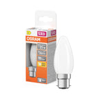 Osram / Ledvance LED Filament Star Kerze B matt 300° 1,8-25W/827 warmweiß 250lm B22d 220-240V – Produkt mit Verpackung