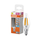 Osram / Ledvance LED Filament Star Kerze B klar 300° 5,9-60W/865 tageslichtweiß 806lm E14 220-240V – Produkt mit Verpackung