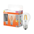 Osram / Ledvance LED Filament Star Classic A klar 300° 3,4-40W/827 warmweiß 470lm E27 220-240V 2er Pack – Produkt mit Verpackung