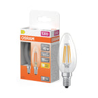 Osram / Ledvance LED Filament Star Kerze B klar 300° 3,4-40W/827 warmweiß 470lm E14 220-240V 2er Pack – Produkt mit Verpackung