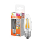 Osram / Ledvance LED Filament Star Kerze B klar 300° 3,4-40W/827 warmweiß 470lm E27 220-240V – Produkt mit Verpackung