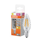 Osram / Ledvance LED Filament Star Kerze BW klar gedreht 300° 3,4-40W/827 warmweiß 470lm E14 220-240V – Produkt mit Verpackung