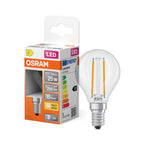 Osram / Ledvance LED Filament Star Tropfen P klar 300° 1,8-25W/827 warmweiß 250lm E14 220-240V – Produkt mit Verpackung