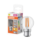 Osram / Ledvance LED Filament Star Tropfen P klar 300° 3,4-40W/827 warmweiß 470lm B22d 220-240V – Produkt mit Verpackung
