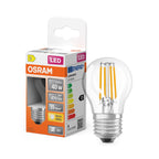 Osram / Ledvance LED Filament Star Tropfen P klar 300° 3,4-40W/827 warmweiß 470lm E27 220-240V – Produkt mit Verpackung