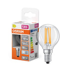 Osram / Ledvance LED Filament Star Tropfen P klar 300° 3,4-40W/840 kaltweiß 470lm E14 220-240V – Produkt mit Verpackung