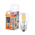 Osram / Ledvance LED Filament Star Tropfen P klar 300° 3,4-40W/840 kaltweiß 470lm E27 220-240V – Produkt mit Verpackung
