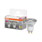 Osram / Ledvance LED Superstar Spot PAR16 36° 2,4-35W/927 warmweiß 230lm GU10 220-240V dimmbar 2er Pack – Produkt mit Verpackung