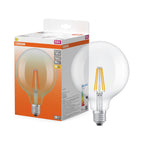 Osram / Ledvance LED Filament Star Globe G125 klar 300° 5,9-60W/827 warmweiß 806lm E27 220-240V – Produkt mit Verpackung