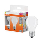Osram / Ledvance LED Filament Star Classic A matt 300° 5,9-60W/827 warmweiß 806lm E27 220-240V 2er Pack – Produkt mit Verpackung
