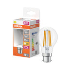 Osram / Ledvance LED Filament Superstar Classic A klar 300° 5,9-60W/827 warmweiß 806lm B22d 220-240V dimmbar – Produkt mit Verpackung